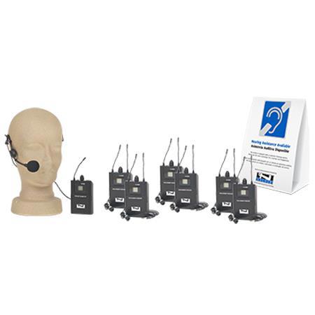 Anchor Audio Tour-9000 6-User Tour Guide Package w/6x Headphones,1x HBM-TA4F Mic