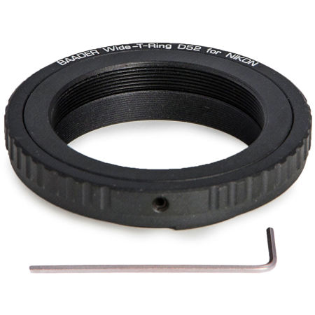 Baader Planetarium Wide T-Ring Set with D52i/M48 to T-2 and S52 for Nikon Camera