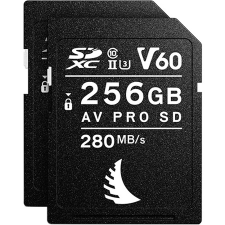 Angelbird AV PRO SD MK2 V60 256GB Class 10 UHS-II U3 SDXC Memory Card, 2 Pack