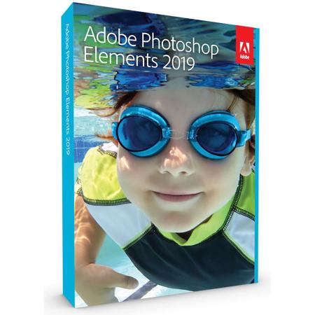 Adobe Photoshop Elements 2019 Software, Mac and Windows, Standard, DVD Boxed