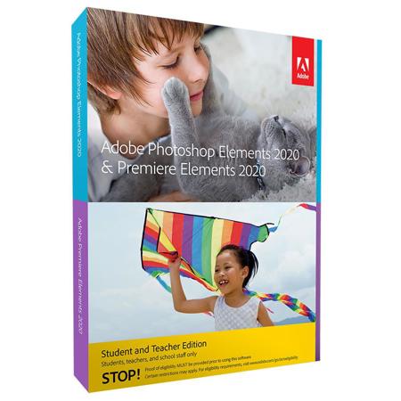 Adobe Photoshop & Premium Elements 2020 Software, Student Plus Teacher Edition