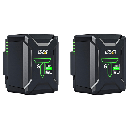 Anton Bauer Titon Micro 150 140Wh Gold Mount Battery, 2-Pack