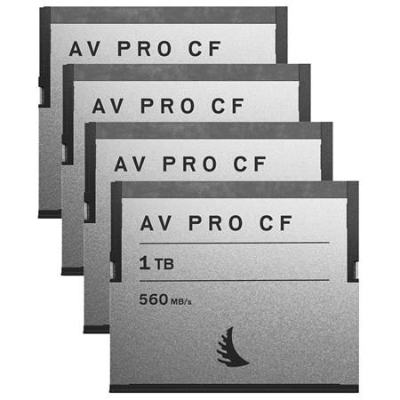 Angelbird AV PRO CF 1TB CFast 2.0 Memory Card, 4-Pack AVP1TBCFX4