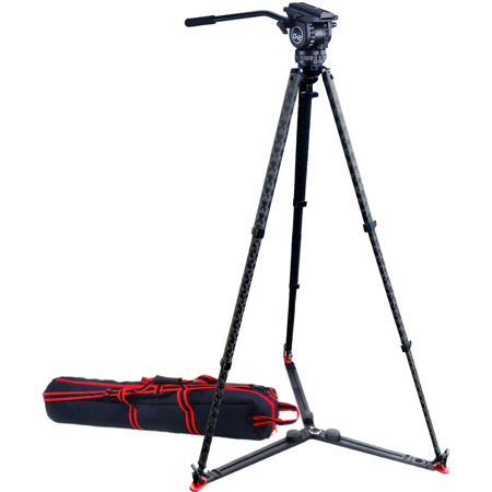 Acebil POLYPOD 7500G 3-Section CF Tripod w/CH2 75mm Fluid Head & Ground Spreader