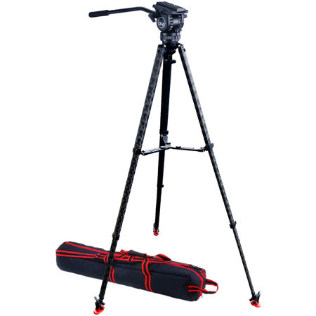 Acebil POLYPOD 7500M 3-Sec CF Tripod w/CH2 Fluid Head & MS-3 Mid-Level Spreader
