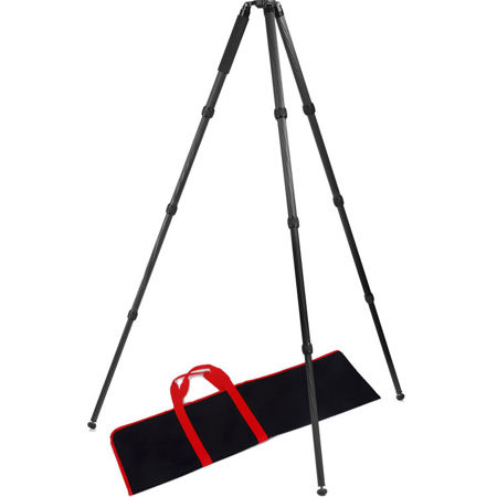 Acebil CT724 75mm Ball 4-Section Carbon Fiber Tripod, 7.5 to 59" Height Range