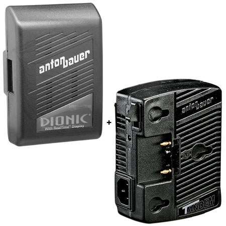 Anton Bauer Dionic 90 Battery and Tandem 70 Charger/Power Supply Package