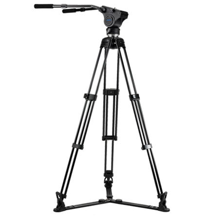 Acebil T750 Aluminum HM40 Tripod w/Video Head & GS-3 Ground Spreader