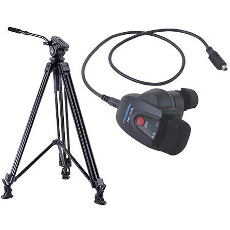 Acebil J-805MX Prosumer Tripod System with RMC-1AVR Video Lens Zoom Controller