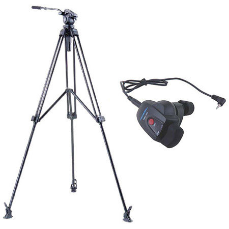 Acebil J-805MX Prosumer Tripod System with RMC-1DV Video Lens Zoom Controller