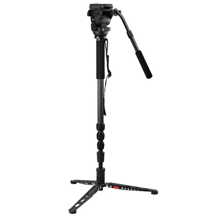 Acebil Carbon Fiber Monopod Kit, Includes MP-C200 Monopod, H805 Flat Base Head