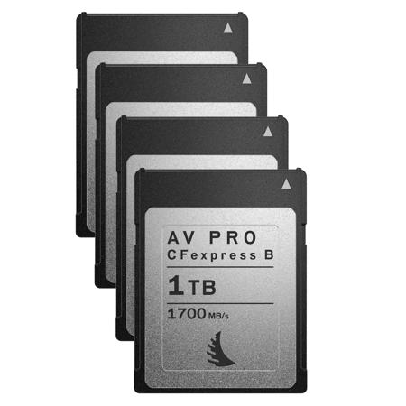 Angelbird AV PRO 1TB CFexpress Type-B Memory Card, 4-Pack AVP1TBCFXX4