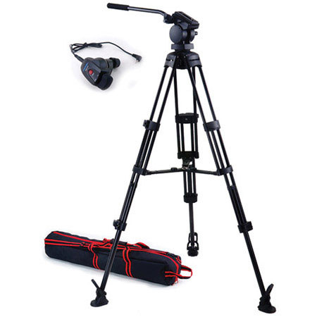 Acebil P-22MX 2-section Aluminum Tripod w/H20 Head & RMC-1DV Zoom Controller