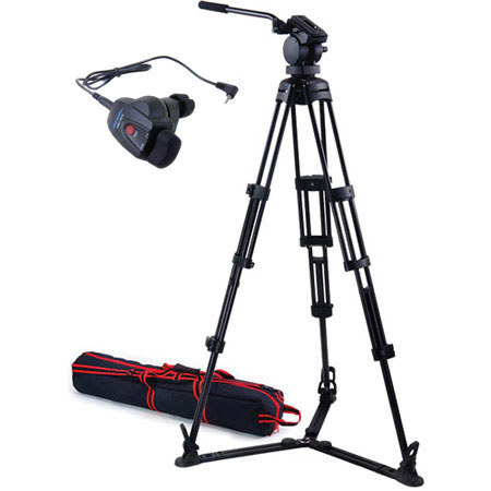 Acebil P-32GX 2-section Aluminum Tripod w/H20 Head & RMC-1DVX Zoom Controller
