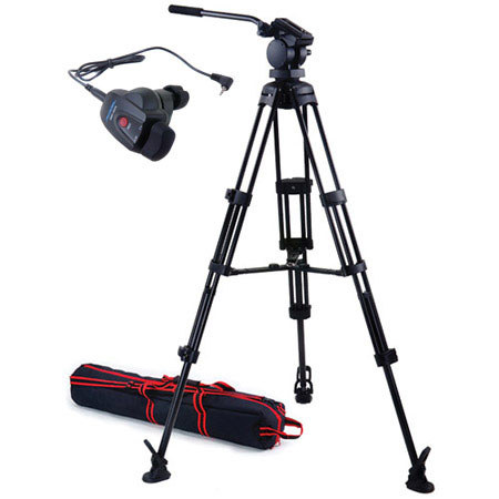 Acebil P-32MX 2-section Aluminum Tripod w/H20 Head & RMC-1DVX Zoom Controller