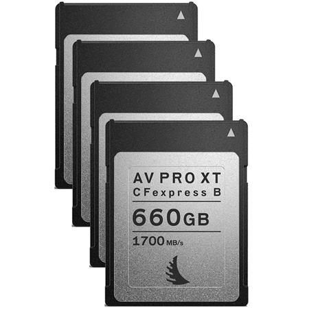 Angelbird AV PRO XT 660GB CFexpress Type-B Memory Card, 4-Pack