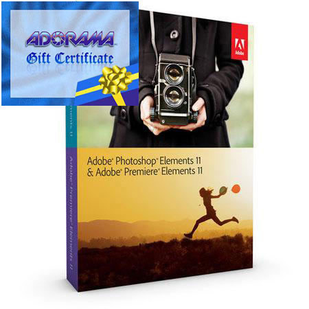 Adobe Photoshop Elements 11 & Premiere Elements 11 Bundle for Mac and Windows with Free $20 Gift Card