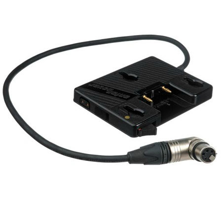 Anton Bauer Single Snap On Gold Mount Battery Holder with Integral 20" Cable and 4 Pin Right Angle XLR Connector