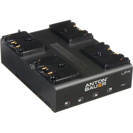 Anton Bauer LP4 Low Profile Quad Gold Mount Priority-Based Simultaneous 4-Position Battery PowerCharger with LED Display