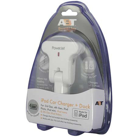 ABT Inc. PowerJet iPod Car Charger/Dock, White