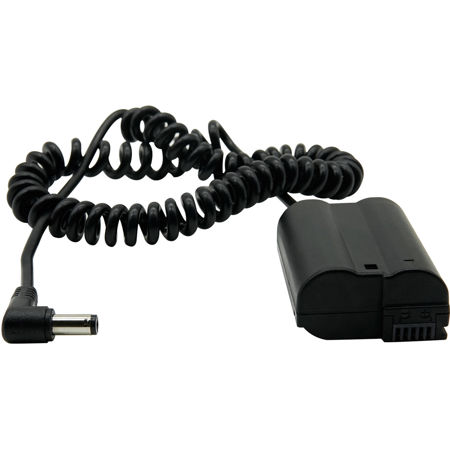AndyCine DC Power Cable to EN-EL15 Dummy Battery Adapter Coiled Cable