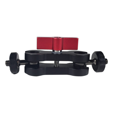 AndyCine Mini Double Ball Joint Articulating Arm with 3.8" length for LCD Monitors, Magic Arm, LED Light and EVF Mounts