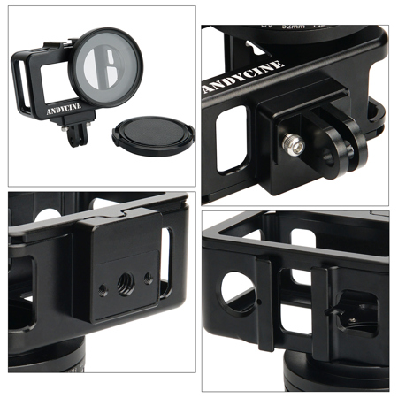 ANDYCINE Camera Cage Frame Protection w/UV Lens Cover for DJI Osmo Action Camera