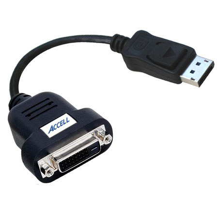 Accell UltraAV 7.75" DisplayPort to DVI-D Single-Link Active Adapter
