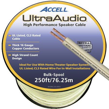 Accell UltraAudio CL3 Rated UL Listed 250' Speaker Cable