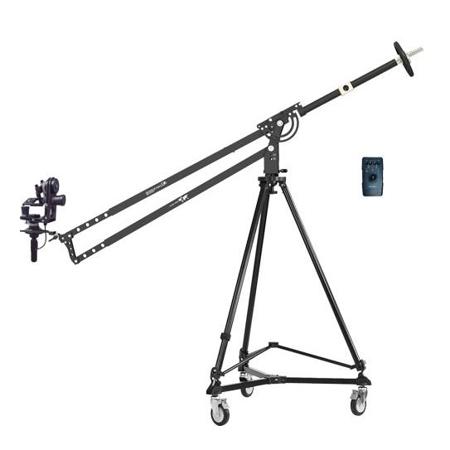 Acebil Road Jib Telescopic Aluminum Crane Kit 2, D-5 Dolly, RH-03 Remote Head