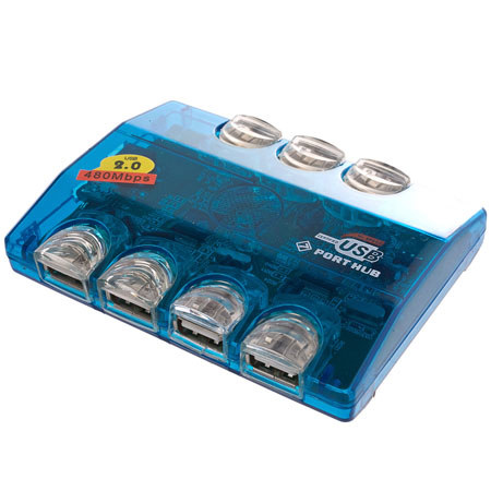 GGI International Seven Port USB 2.0 Hub with Power Adapter #UH714G
