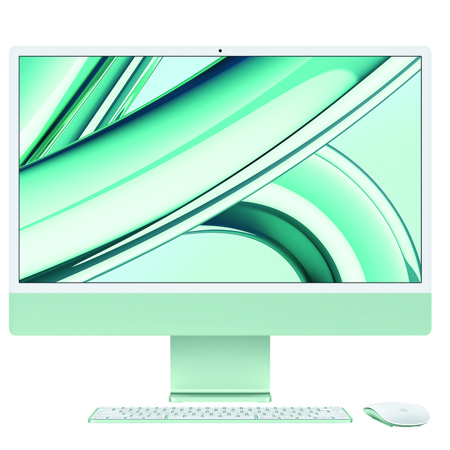 Apple Apple iMac 24, Apple M3 chip with 8?core CPU, 10?core GPU, 16GB RAM, 512GB SSD, Gigabit, Magic Keyboard with Touch ID (Green)