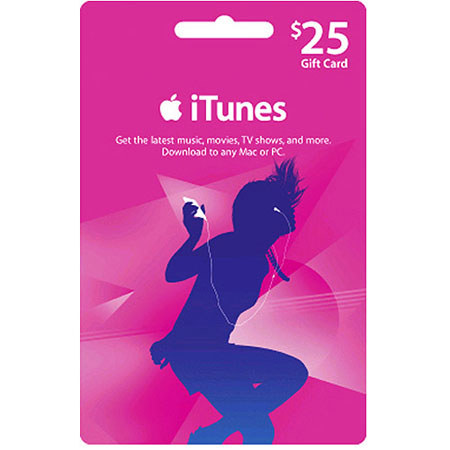 Apple iTunes Gift Card - Silhouette - $25