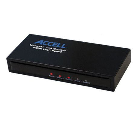 Accell UltraAV 1x4 HDMI Audio/Video Mini Splitter