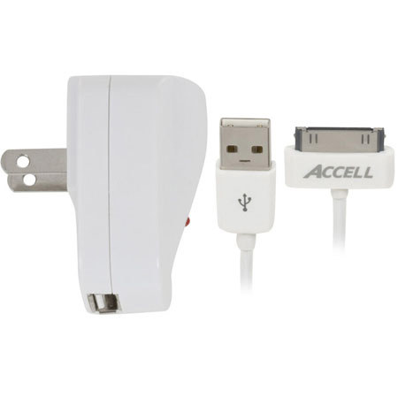 Accell AC Power Adapter and USB to Dock Connector Cable