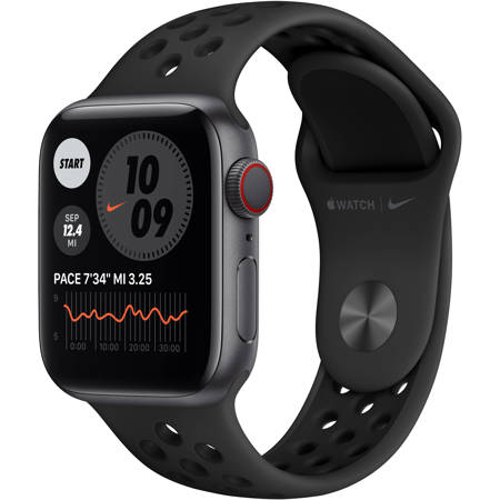 Apple Watch Nike 6 GPS+Cel, 40mm Space Gray AL Case w/Anthracite Sport Band, Reg