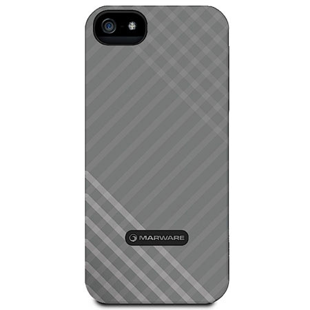 Marware MicroShell Case for iPhone 5, Silver Stripes