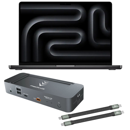 Apple MacBook Pro 14",M5 Chip,10-C CPU/GPU,16GB,512GB,Black,2025,w/Dock,2x Cable