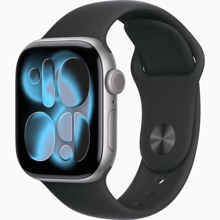 Apple Watch Series 11 GPS 42mm Space Gray Aluminum Case Black Sport Band Medium/Large