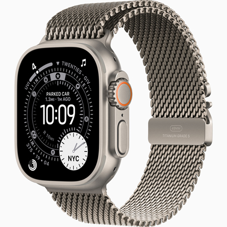 Apple Watch Ultra 3 GPS + Cellular 49mm Titanium Case Natural Titanium Milanese Loop Medium Natural