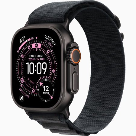 Apple Watch Ultra 3 GPS + Cellular 49mm Titanium Case Black Alpine Loop Small Black