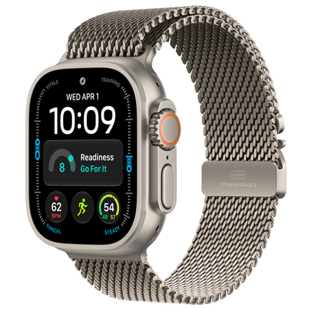Apple Watch Ultra 4 GPS + Cellular 49mm Titanium Case Natural Natural Titanium Milanese Loop Medium