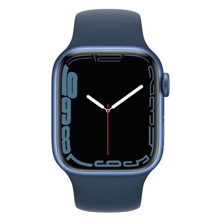 Apple Watch Series 7 GPS+Cell, 41mm Blue AL Case w/Abyss Blue Sport Band,Regular