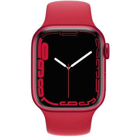 Apple Watch Series 7 GPS+Cell, 41mm RED AL Case w/RED Sport Band, Regular