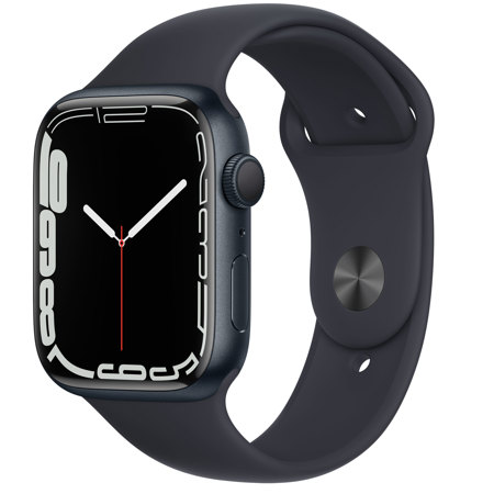 Apple Watch Series 7 GPS+Cell, 45mm Midnight AL Case w/Midnight Sport Band, Reg