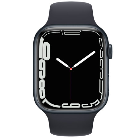 Apple Watch Series 7 GPS+Cell, 45mm Midnight AL Case w/Midnight Sport Band, Reg