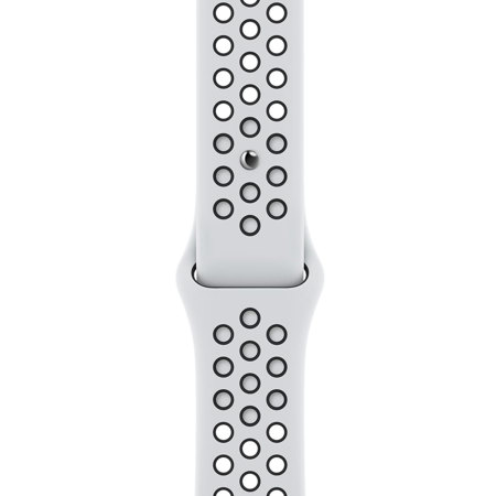 Apple 45mm Pure Platinum/Black Nike Sport Band, Regular