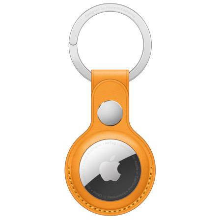 Apple AirTag Leather Key Ring, California Poppy