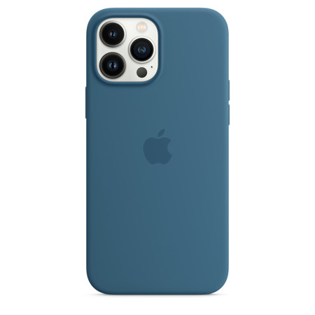 Apple Silicone Case with MagSafe for iPhone 13 Pro Max, Blue Jay