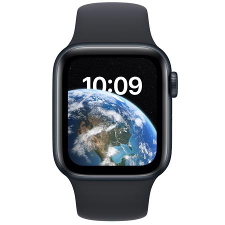 Apple Watch SE GPS + Cell, 40mm Midnight AL Case w/Midnight Sport Band, S/M,2022